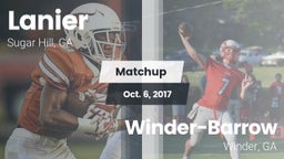 Matchup: Lanier  vs. Winder-Barrow  2017