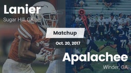 Matchup: Lanier  vs. Apalachee  2017