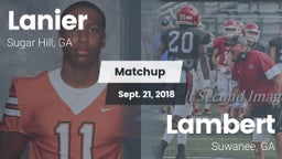 Matchup: Lanier  vs. Lambert  2018