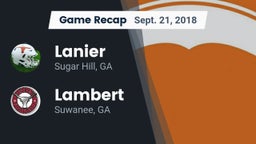Recap: Lanier  vs. Lambert  2018