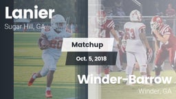 Matchup: Lanier  vs. Winder-Barrow  2018