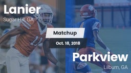 Matchup: Lanier  vs. Parkview  2018