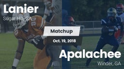 Matchup: Lanier  vs. Apalachee  2018