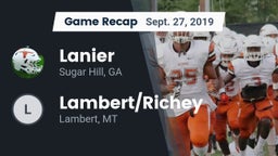 Recap: Lanier  vs. Lambert/Richey 2019