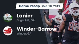 Recap: Lanier  vs. Winder-Barrow  2019