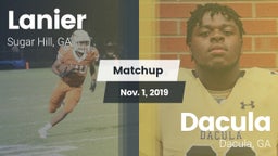Matchup: Lanier  vs. Dacula  2019