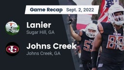 Recap: Lanier  vs. Johns Creek  2022