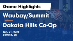 Waubay/Summit  vs Dakota Hills Co-Op Game Highlights - Jan. 21, 2021
