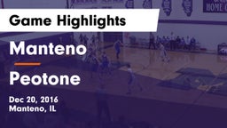 Manteno  vs Peotone  Game Highlights - Dec 20, 2016