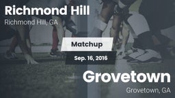 Matchup: Richmond Hill High vs. Grovetown  2016