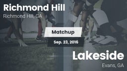 Matchup: Richmond Hill High vs. Lakeside  2016