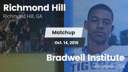 Matchup: Richmond Hill High vs. Bradwell Institute 2016