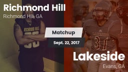 Matchup: Richmond Hill High vs. Lakeside  2017