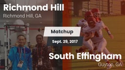 Matchup: Richmond Hill High vs. South Effingham  2017