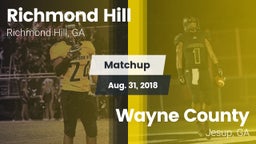 Matchup: Richmond Hill High vs. Wayne County  2018