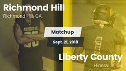 Matchup: Richmond Hill High vs. Liberty County  2018
