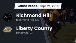 Recap: Richmond Hill  vs. Liberty County  2018