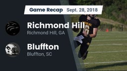 Recap: Richmond Hill  vs. Bluffton  2018