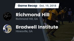Recap: Richmond Hill  vs. Bradwell Institute 2018