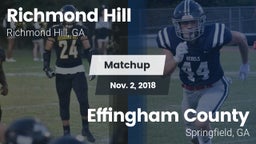 Matchup: Richmond Hill High vs. Effingham County  2018
