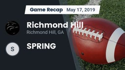 Recap: Richmond Hill  vs. SPRING 2019