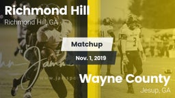 Matchup: Richmond Hill High vs. Wayne County  2019