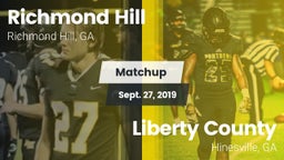 Matchup: Richmond Hill High vs. Liberty County  2019