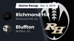 Recap: Richmond Hill  vs. Bluffton  2019