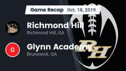 Recap: Richmond Hill  vs. Glynn Academy  2019