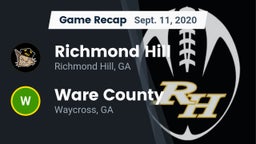 Recap: Richmond Hill  vs. Ware County  2020