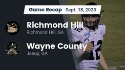 Recap: Richmond Hill  vs. Wayne County  2020