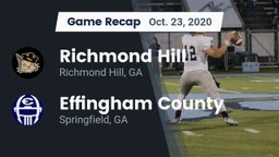 Recap: Richmond Hill  vs. Effingham County  2020