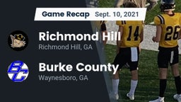 Recap: Richmond Hill  vs. Burke County  2021