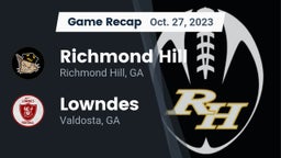 Recap: Richmond Hill  vs. Lowndes  2023