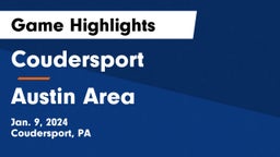 Coudersport  vs Austin Area  Game Highlights - Jan. 9, 2024