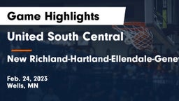 United South Central  vs New Richland-Hartland-Ellendale-Geneva  Game Highlights - Feb. 24, 2023