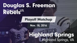 Matchup: Freeman  vs. Highland Springs  2016