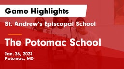 St. Andrew's Episcopal School vs The Potomac School Game Highlights - Jan. 26, 2023