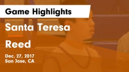 Santa Teresa  vs Reed  Game Highlights - Dec. 27, 2017