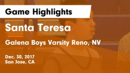 Santa Teresa  vs Galena  Boys Varsity Reno, NV Game Highlights - Dec. 30, 2017