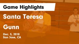 Santa Teresa  vs Gunn  Game Highlights - Dec. 5, 2018