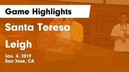 Santa Teresa  vs Leigh  Game Highlights - Jan. 4, 2019