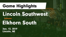 Lincoln Southwest  vs Elkhorn South  Game Highlights - Jan. 12, 2019