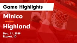 Minico  vs Highland  Game Highlights - Dec. 11, 2018