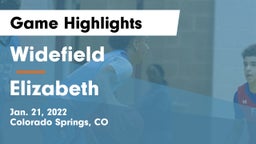 Widefield  vs Elizabeth  Game Highlights - Jan. 21, 2022