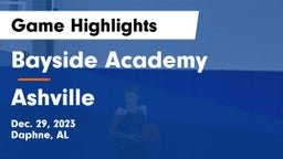 Bayside Academy  vs Ashville  Game Highlights - Dec. 29, 2023