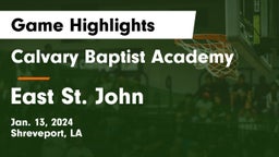 Calvary Baptist Academy  vs East St. John Game Highlights - Jan. 13, 2024