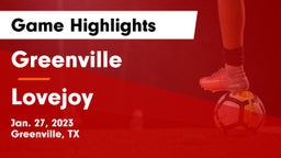 Greenville  vs Lovejoy  Game Highlights - Jan. 27, 2023
