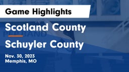 Scotland County  vs Schuyler County Game Highlights - Nov. 30, 2023