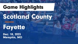 Scotland County  vs Fayette  Game Highlights - Dec. 18, 2023